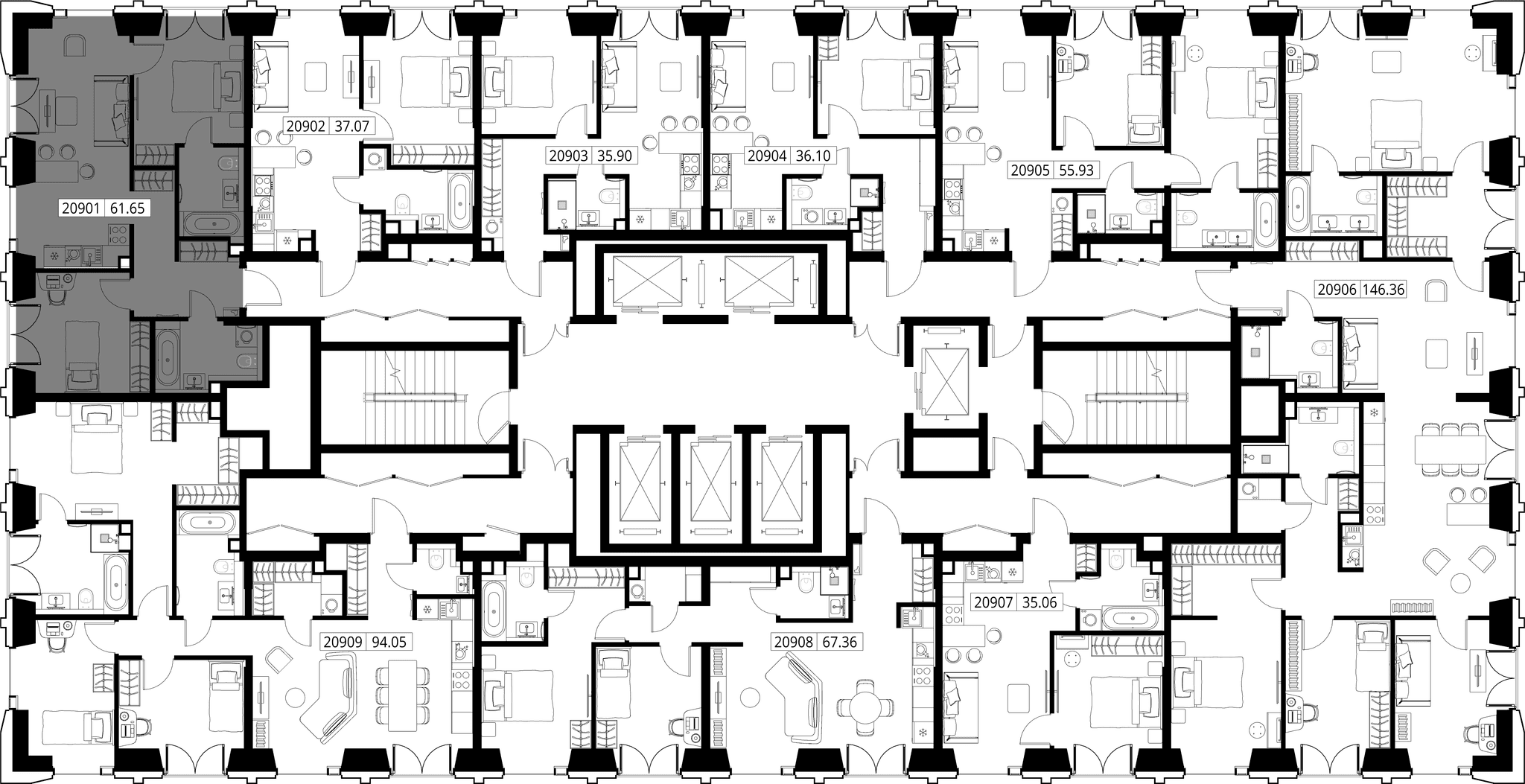 2-комн. Квартира 61.65 м², город Москва, ул. Верейская