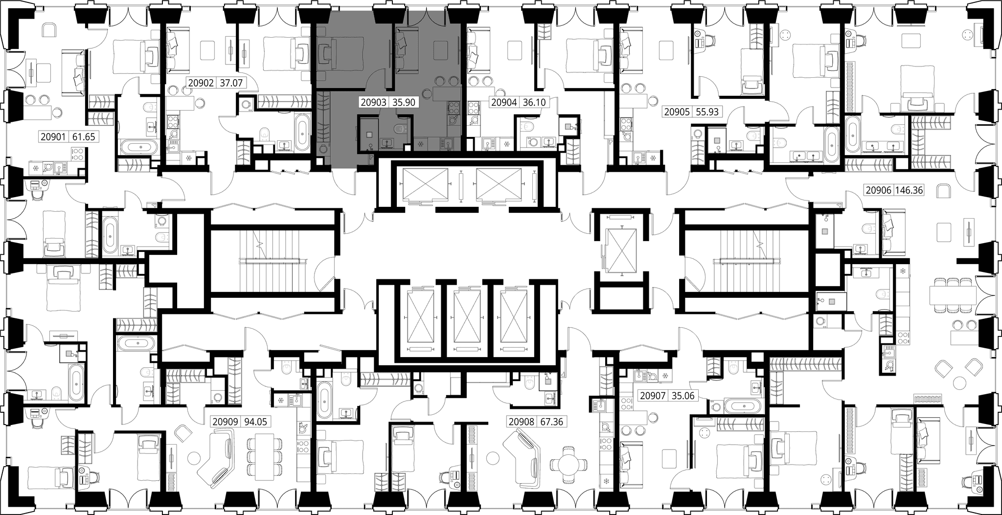 1-комн. Квартира 35.90 м², город Москва, ул. Верейская