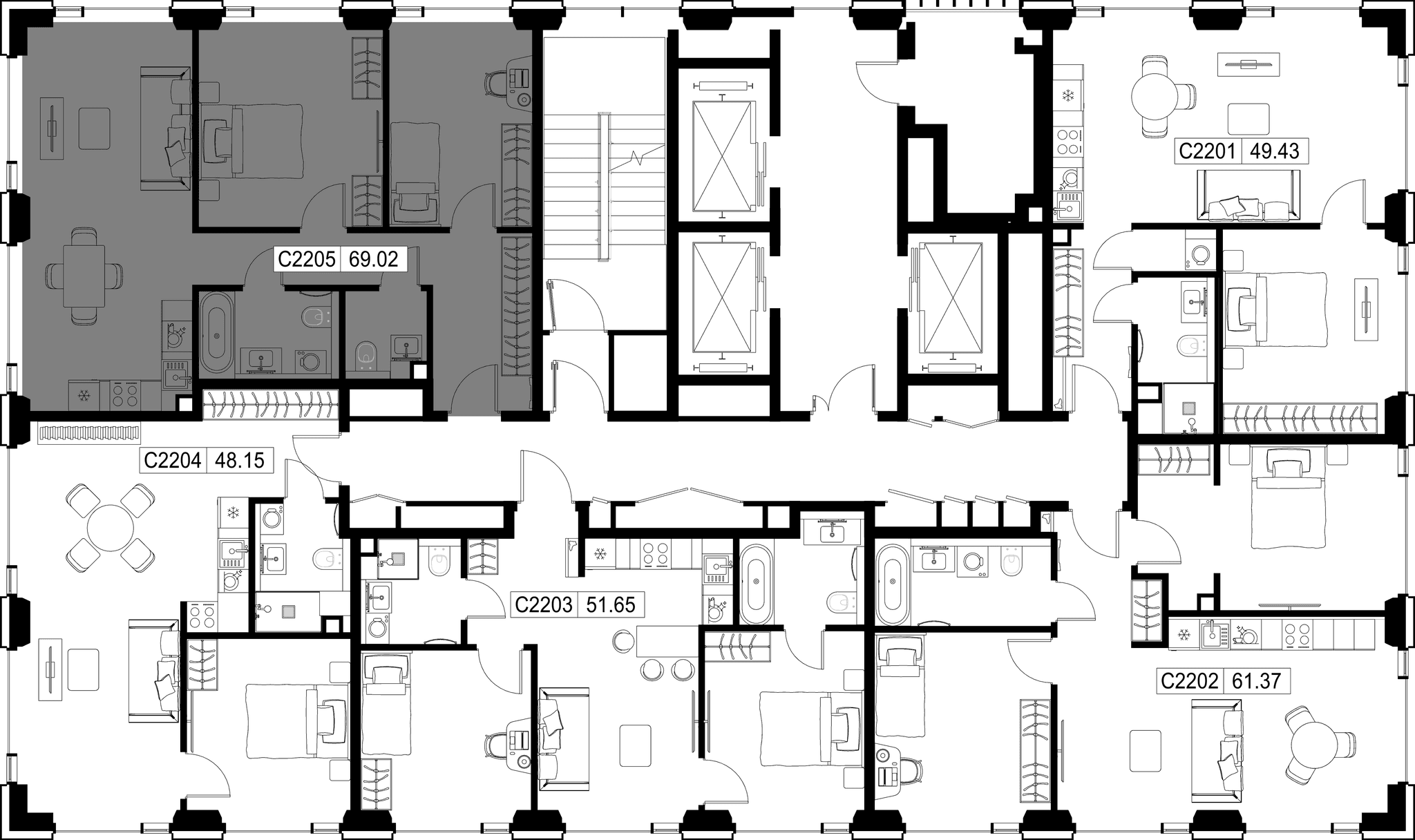 2-комн. Квартира 69.02 м², город Москва, ул. Верейская