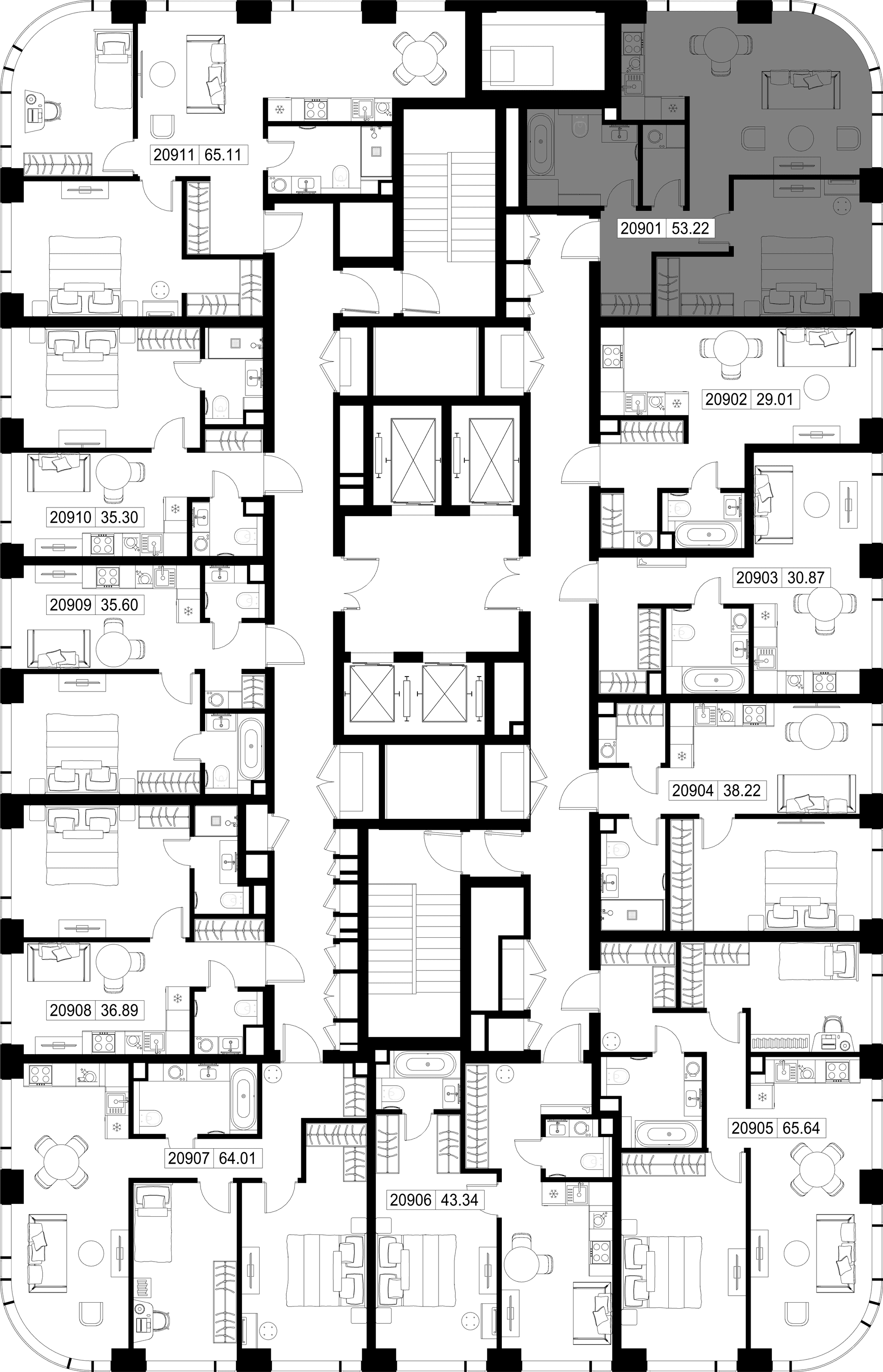 1-комн. Квартира 53.22 м², г Москва, Можайский р-н