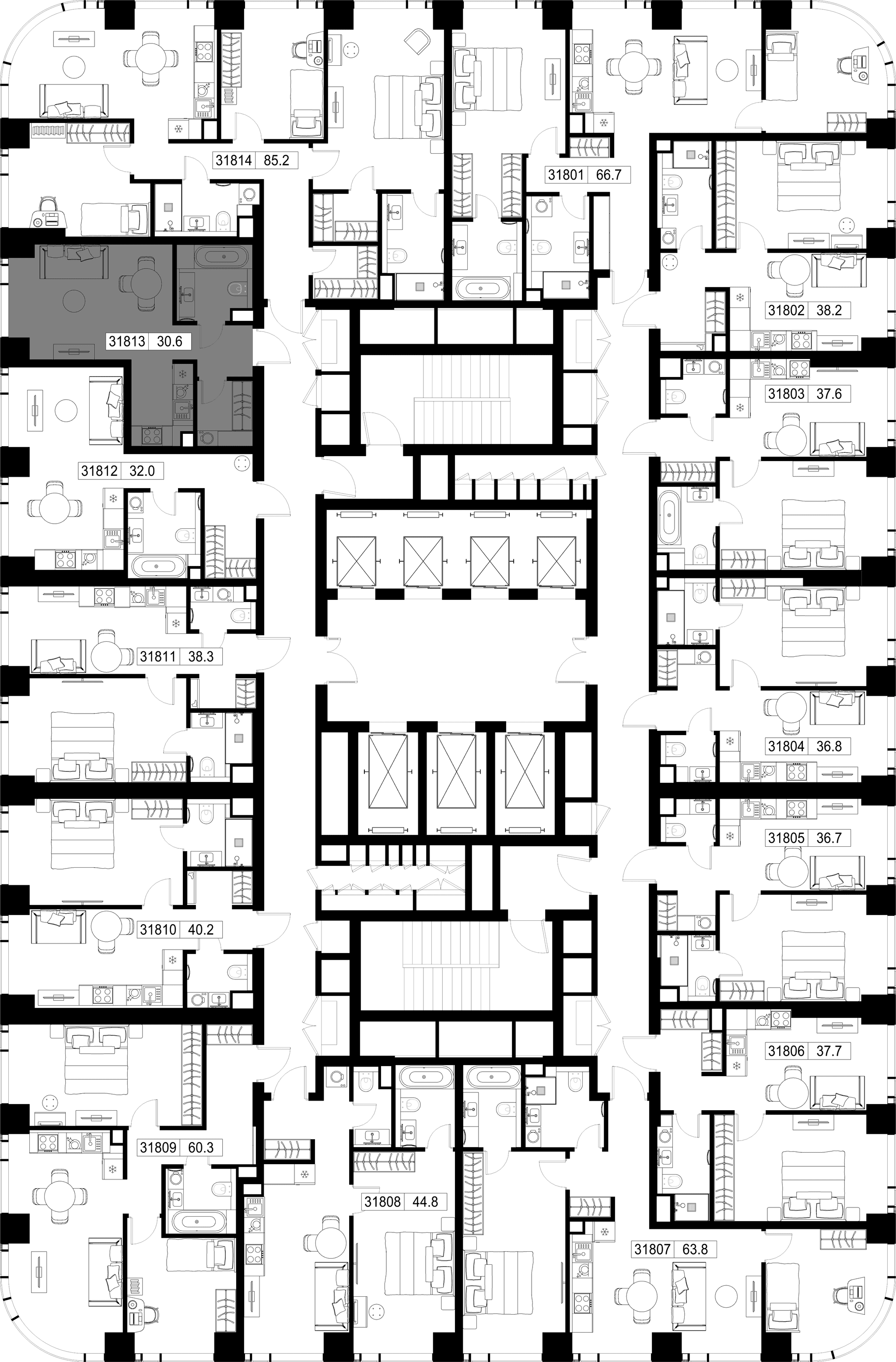 9-комн. Квартира 30.64 м², г Москва, Можайский р-н