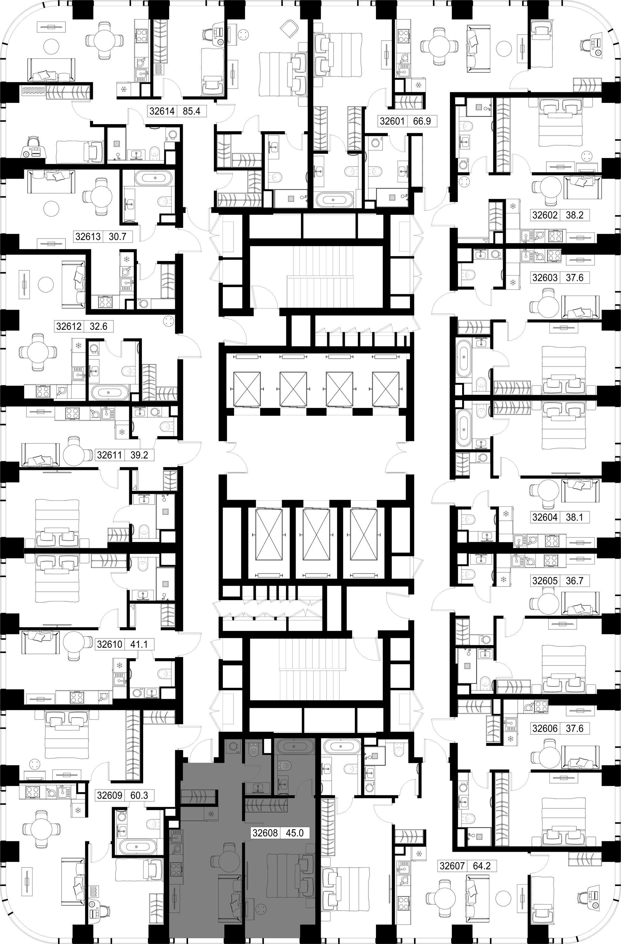 1-комн. Квартира 45.03 м², г Москва, Можайский р-н
