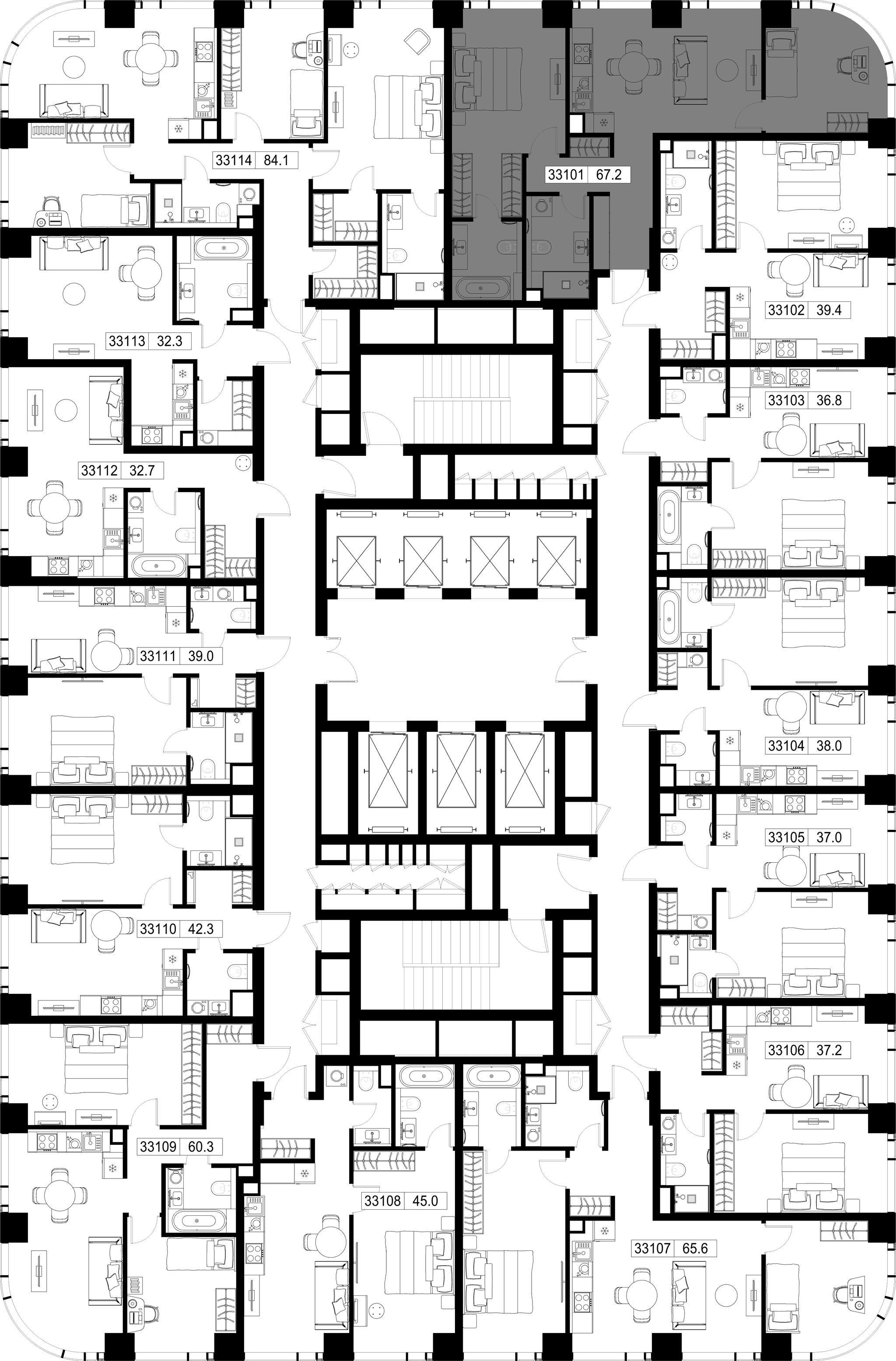 2-комн. Квартира 67.16 м², г Москва, Можайский р-н
