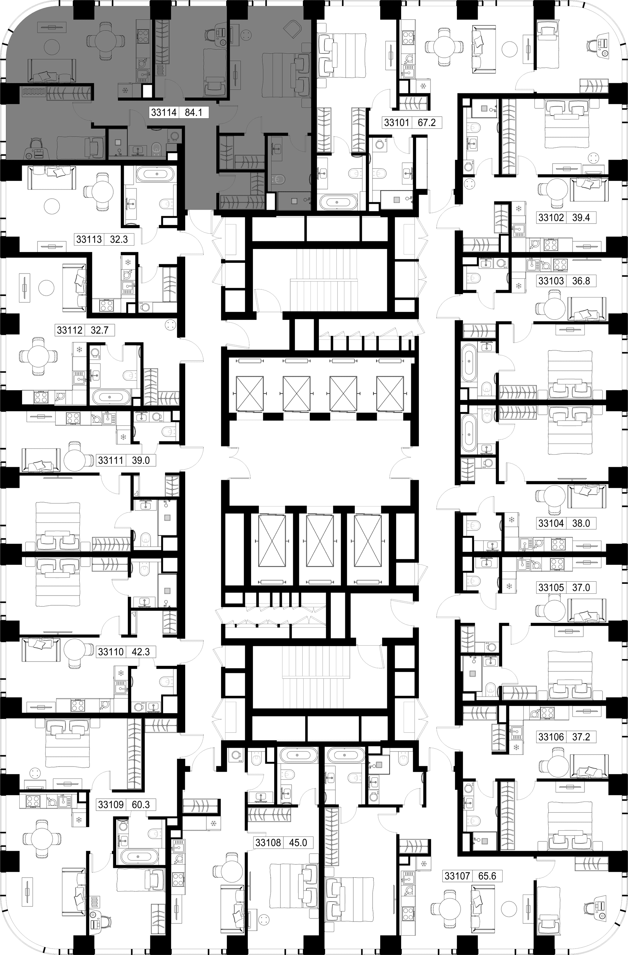 3-комн. Квартира 84.13 м², г Москва, Можайский р-н