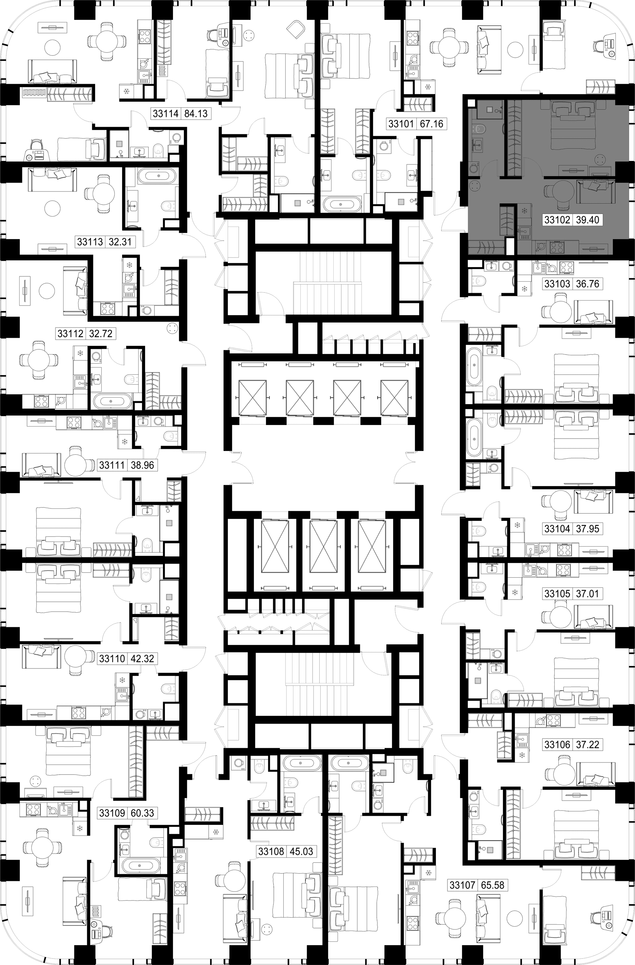 1-комн. Квартира 39.40 м², г Москва, Можайский р-н