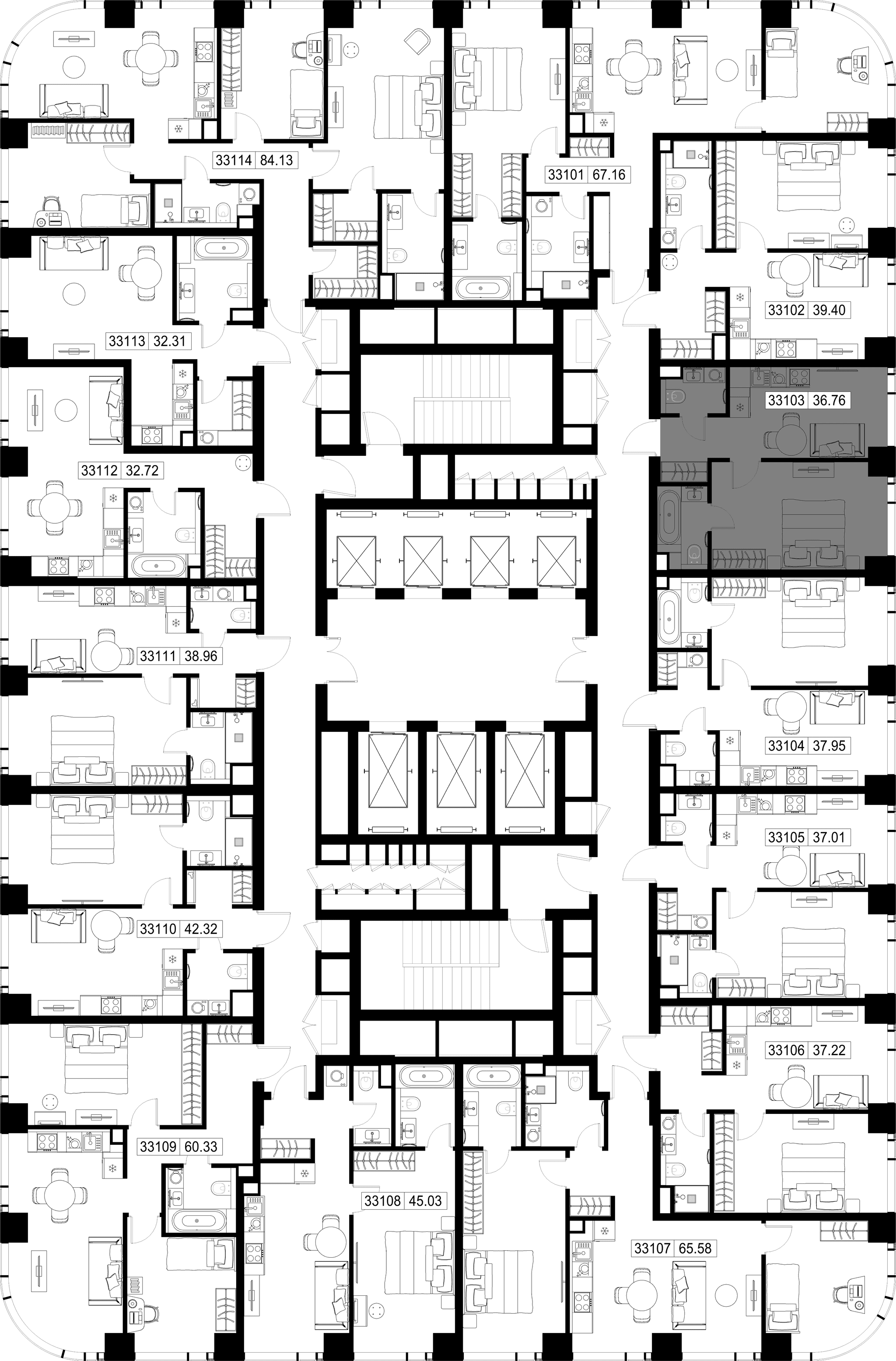 1-комн. Квартира 36.76 м², г Москва, Можайский р-н