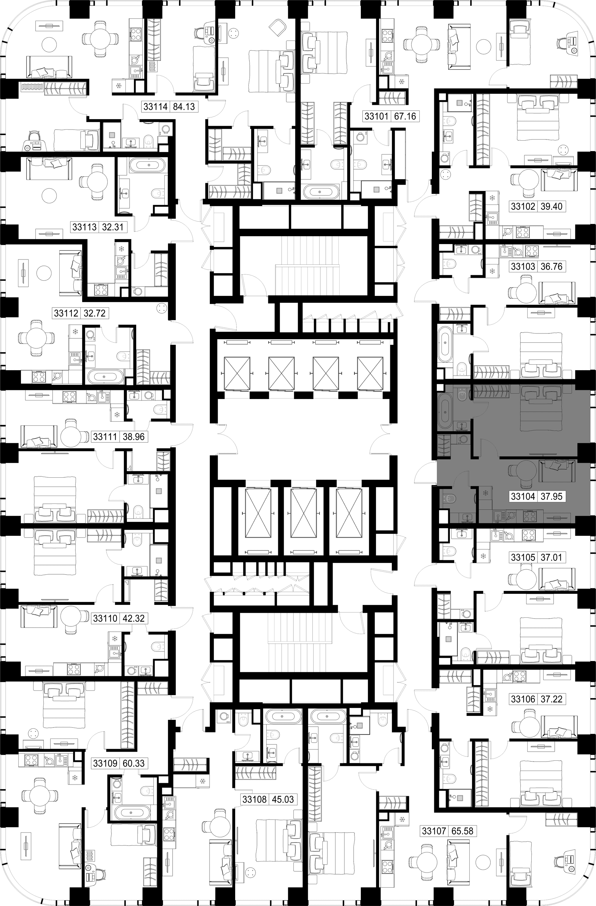 1-комн. Квартира 37.95 м², г Москва, Можайский р-н