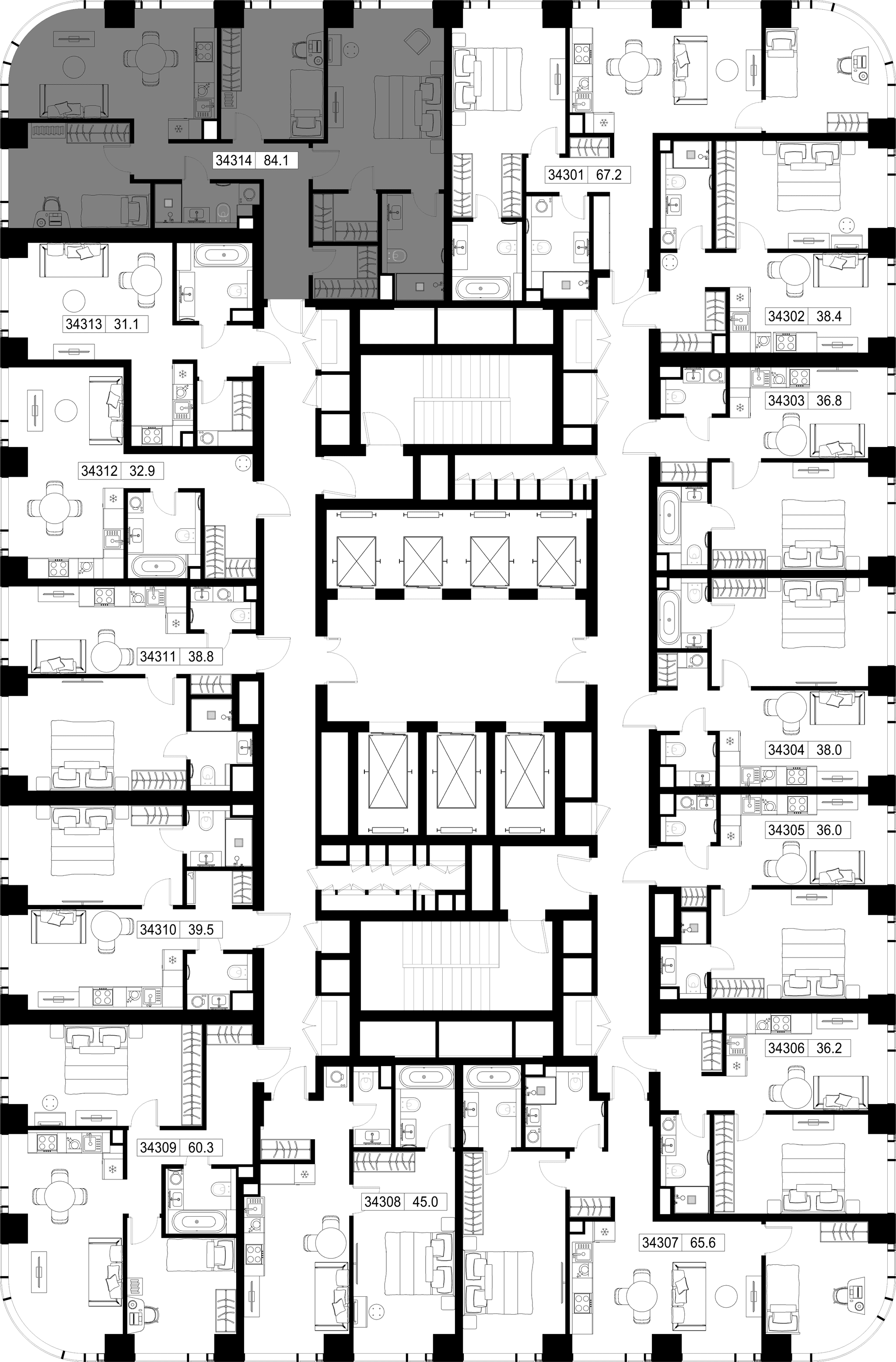 3-комн. Квартира 84.13 м², г Москва, Можайский р-н