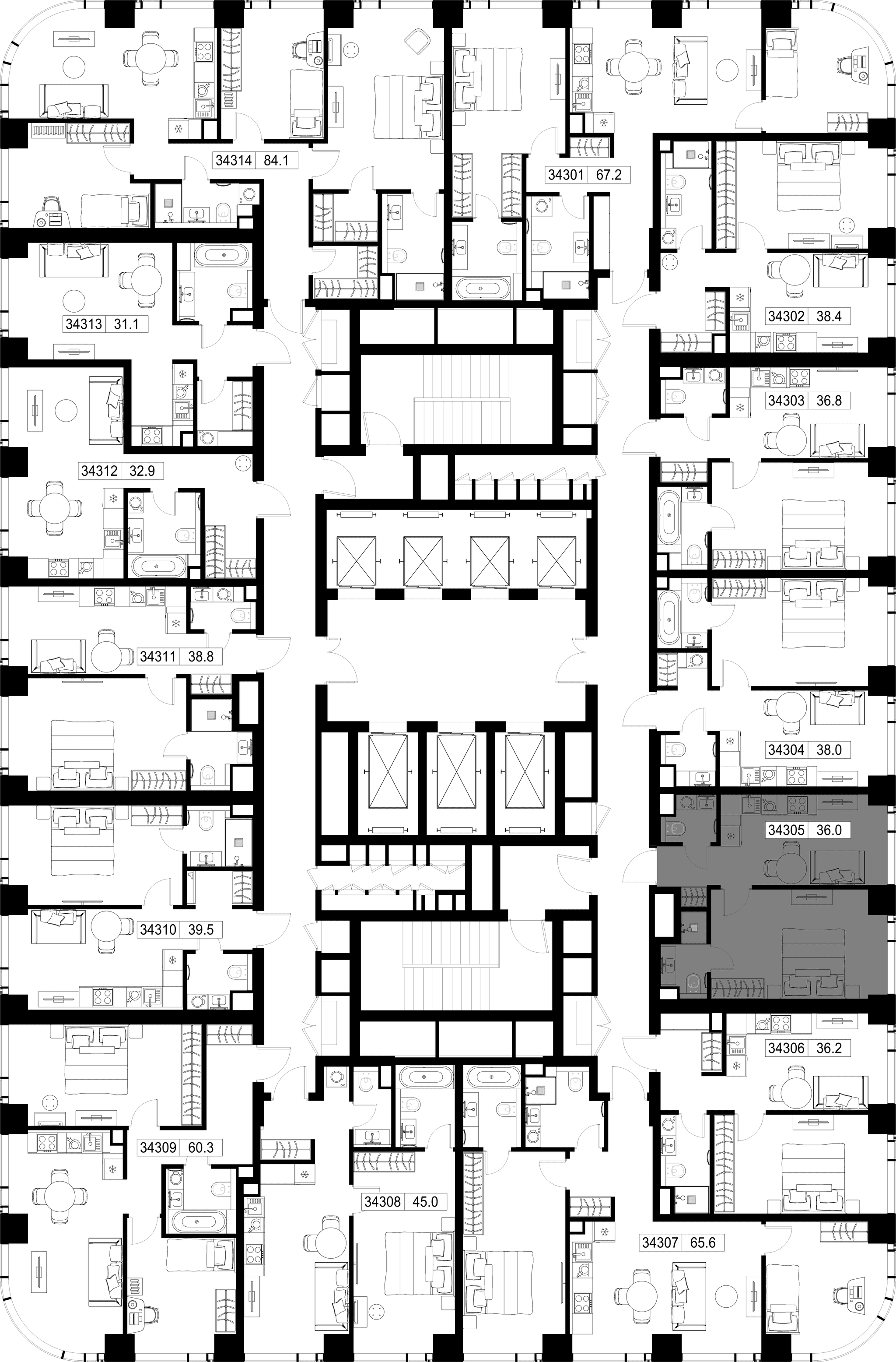 1-комн. Квартира 35.97 м², г Москва, Можайский р-н
