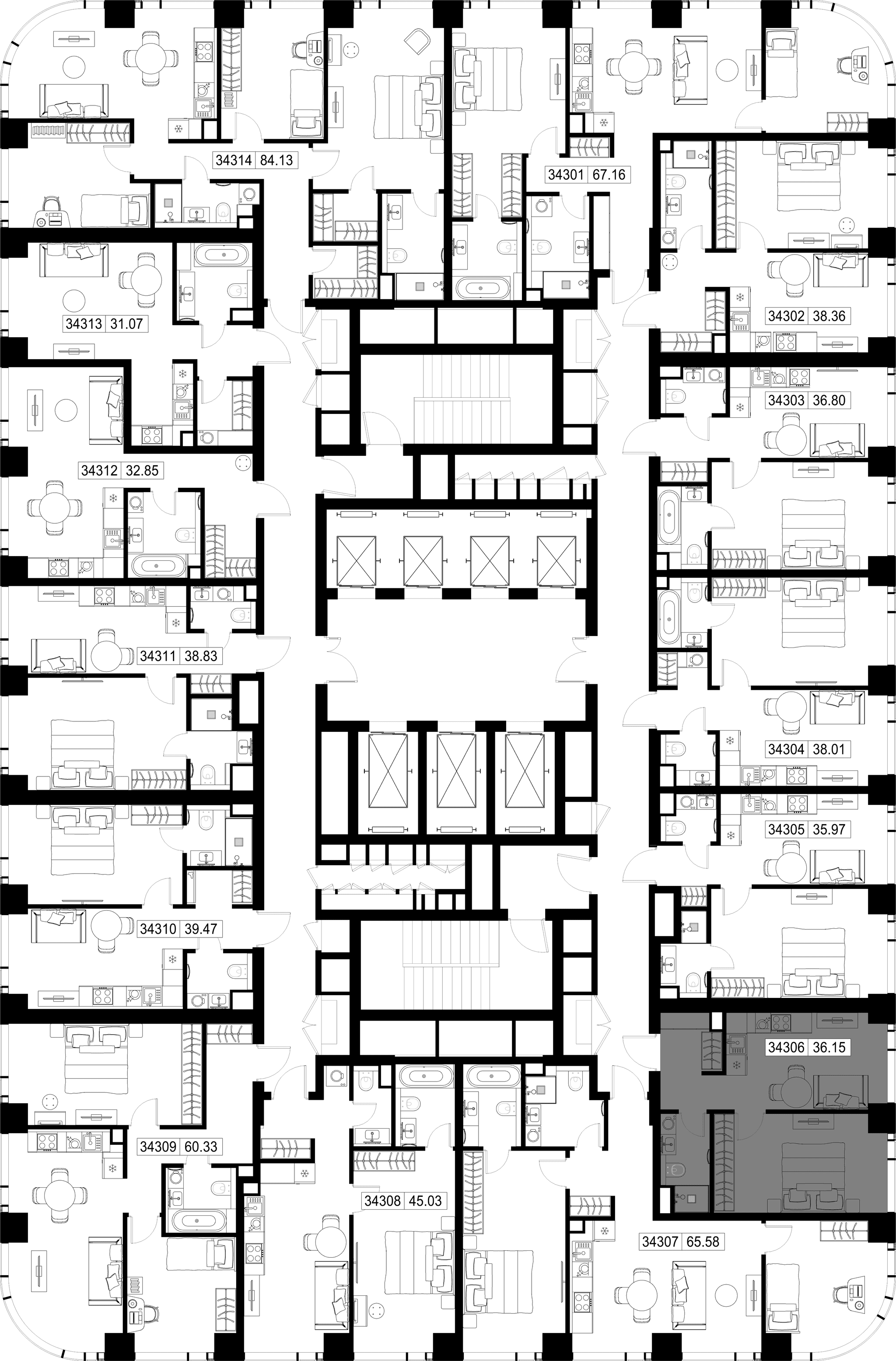 1-комн. Квартира 36.15 м², г Москва, Можайский р-н