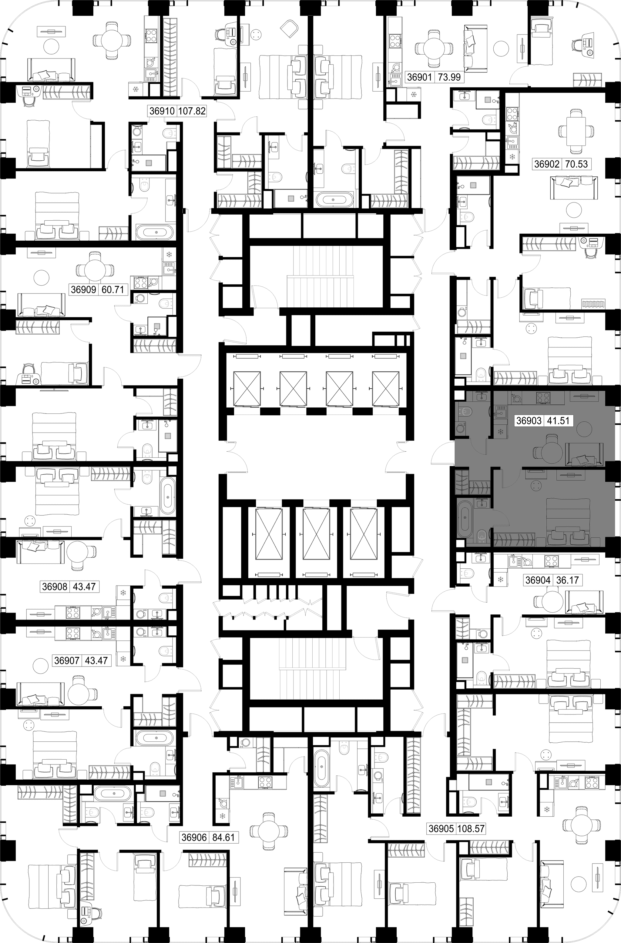 1-комн. Квартира 41.51 м², г Москва, Можайский р-н