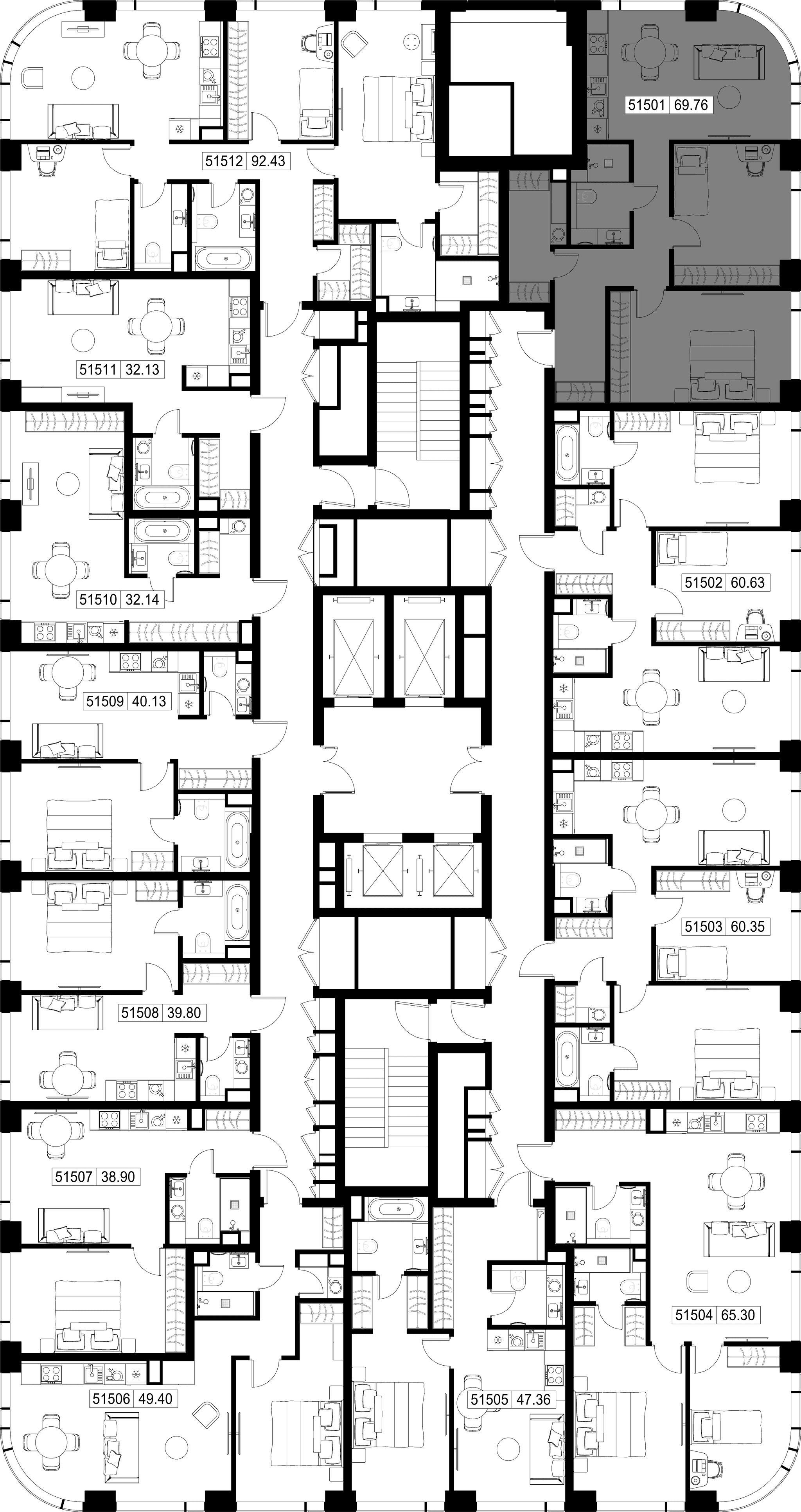 2-комн. Квартира 69.76 м², г Москва, Можайский р-н