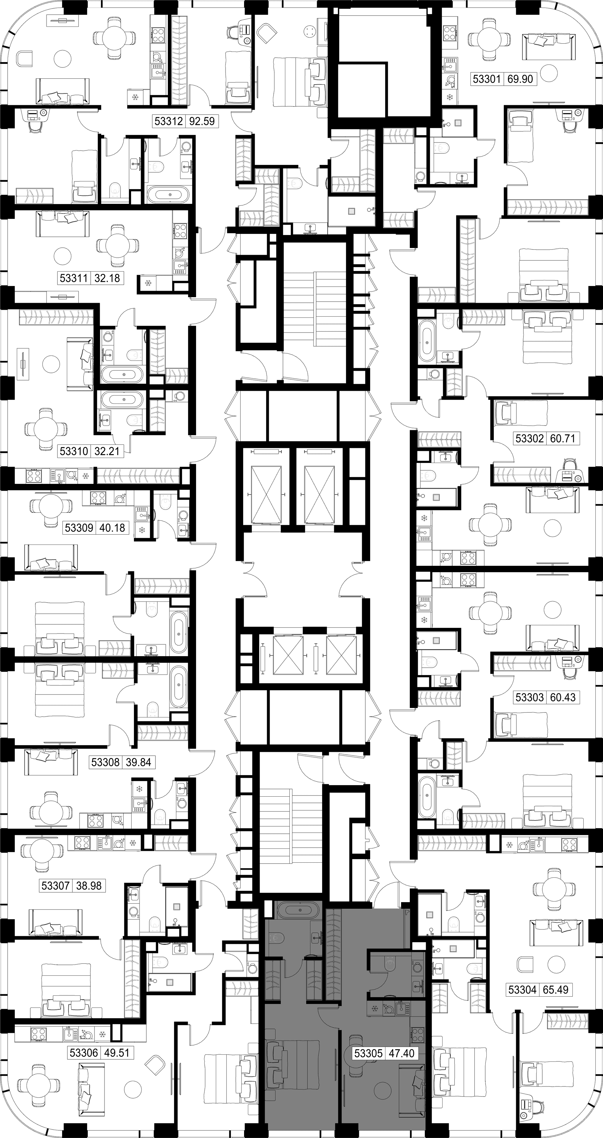 1-комн. Квартира 47.40 м², г Москва, Можайский р-н